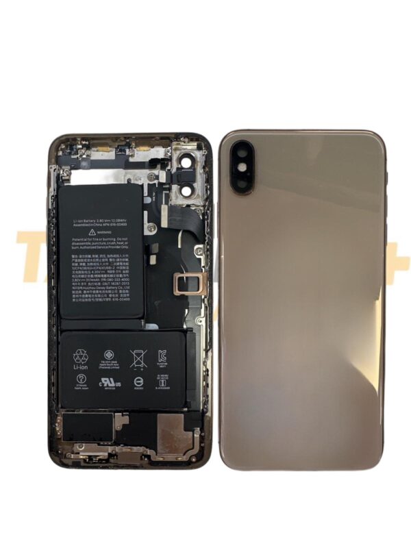 Apple İphone XS MAX Uyumlu Dolu Kasa (Gold) (Full) (Çıkma)