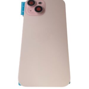 Apple İphone 15 Uyumlu Arka kapak (Pembe) (Kamera Camlı)