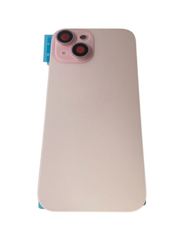 Apple İphone 15 Uyumlu Arka kapak (Pembe) (Kamera Camlı)