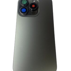 Apple İphone 15 Pro Uyumlu Arka Kapak (Siyah) (Kamera Camlı) (Orj)