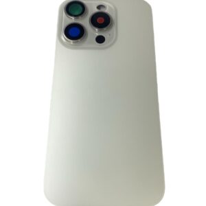 Apple İphone 15 Pro Uyumlu Arka kapak (Beyaz) (Kamera Camlı) (Orj)