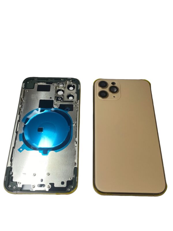 Apple İphone 11 Pro Uyumlu Dolu Kasa (Gold) (Full) (Çıkma)