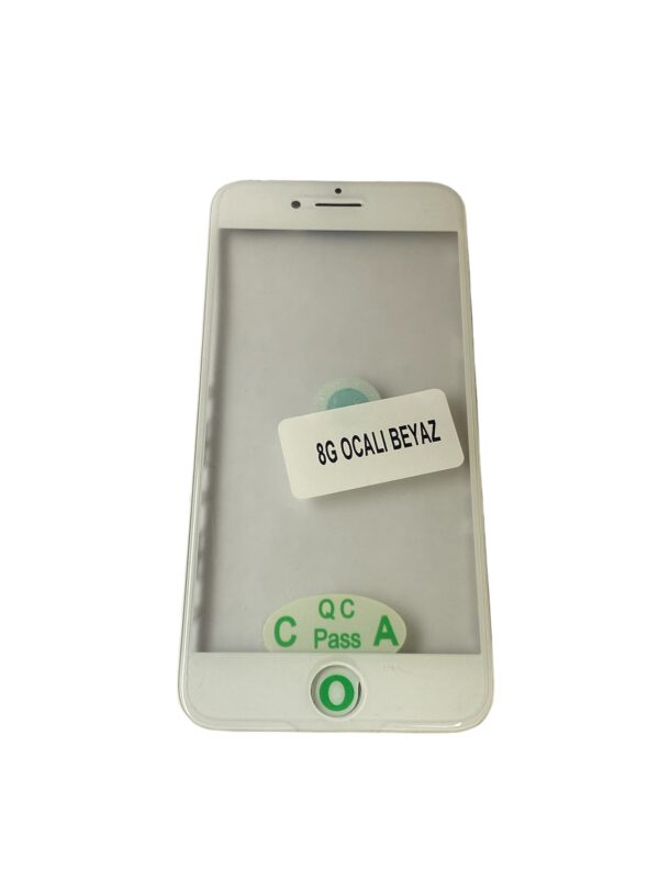 Apple İphone 8G Uyumlu Ocalı Cam (Beyaz)