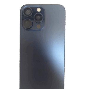 İphone 15 Pro Max Uyumlu Arka Cam (Mavi) (Kamera Camlı)